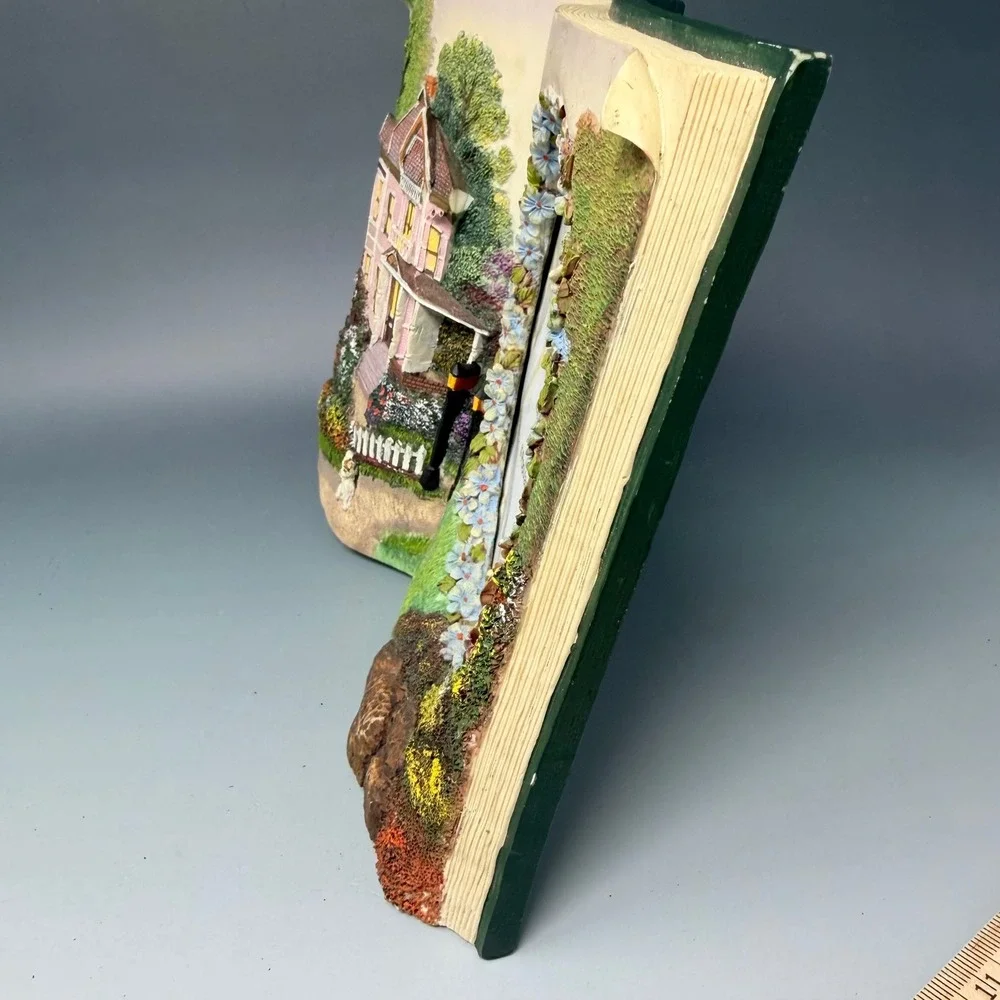Popular 2001 Cottage Herbs 3D Book Photo Frame 3.5x5 Pink Victorian House‎ Cat